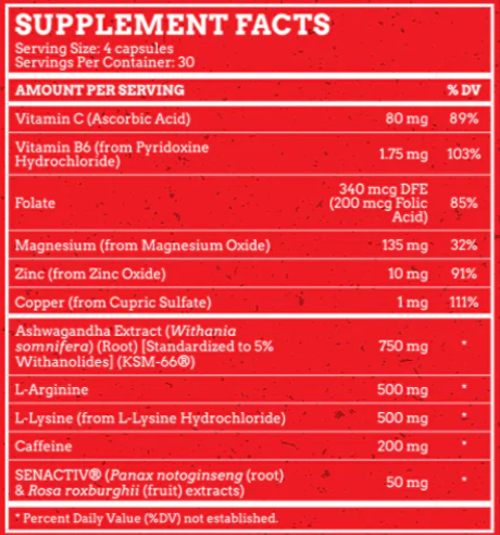 D-Bal Max Supplement Facts