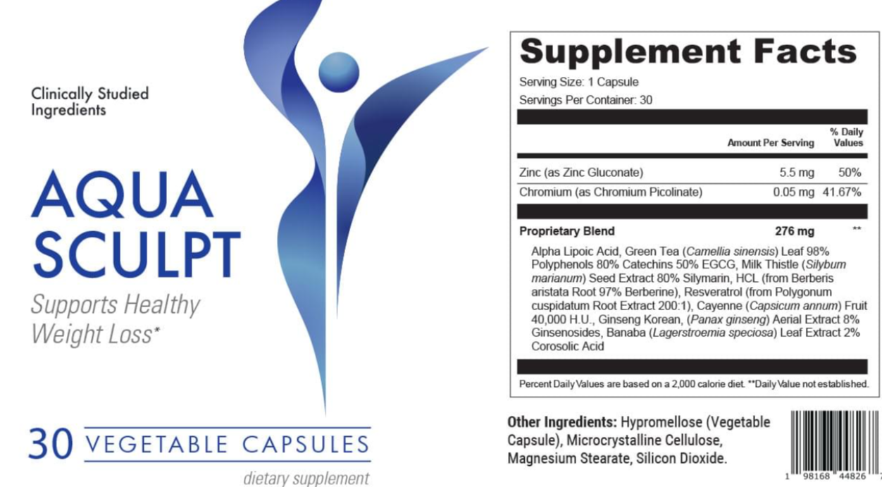 AquaSculpt - Supplement facst