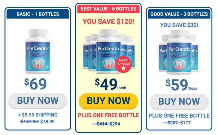 Purdentix pricing and discounts